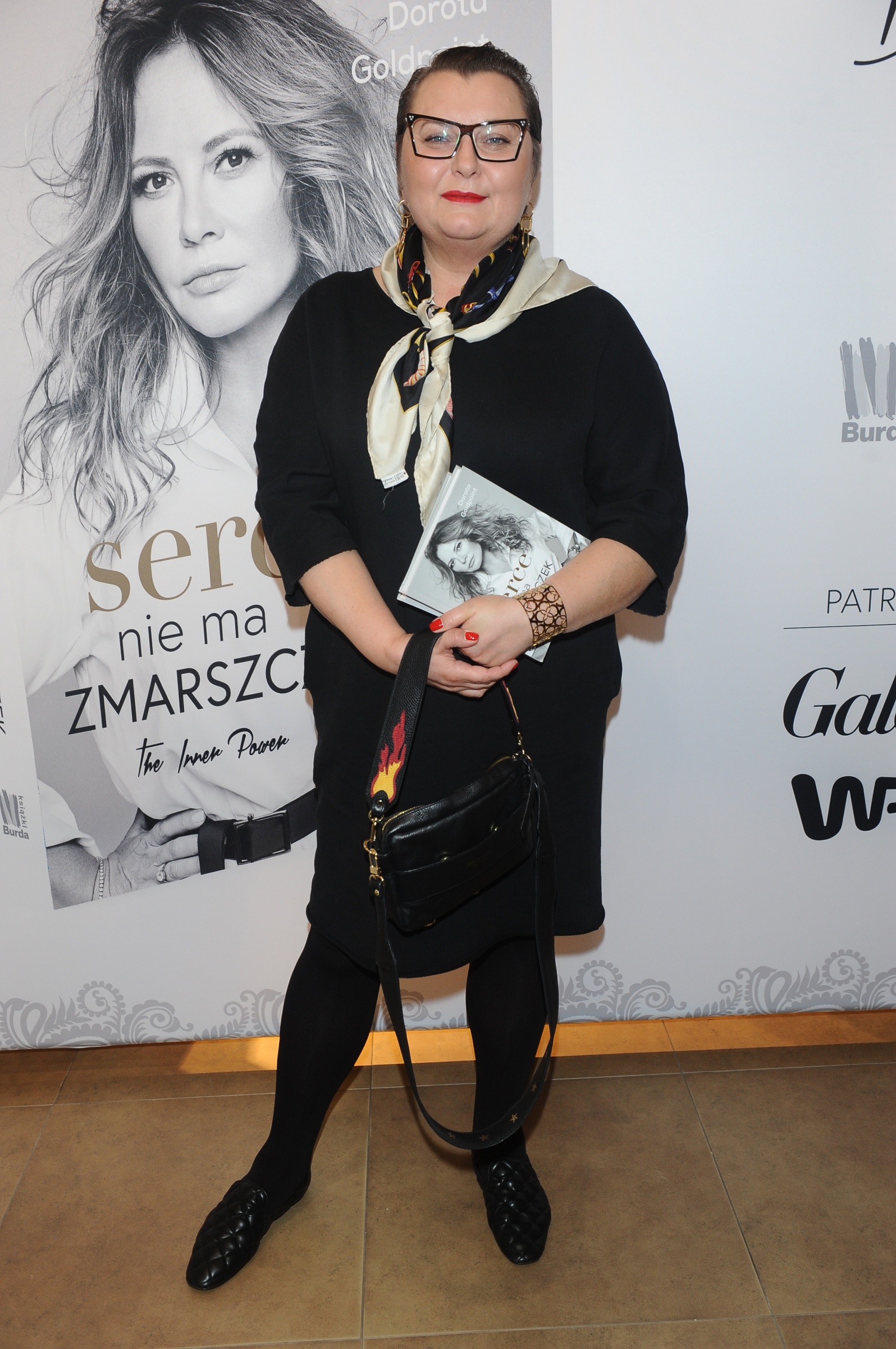 Anna Męczyńska na premierze książki Doroty Goldpoint